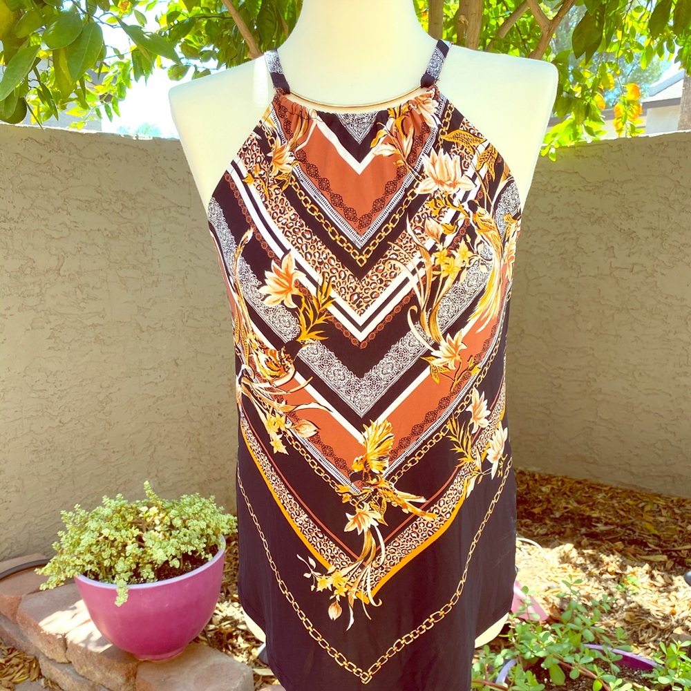 INC  animal print summer halter
